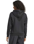 Adidas fleece hoodie with 3-bar chest logo, soft cotton blend, cozy relaxed fit