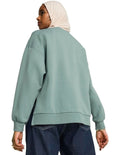 Puma Wardrobe Essentials Oversized Crew Sweatshirt in cotton-polyester blend with centered logo and ribbed cuffs