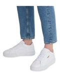 PUMA Cali Star Women's Leather Sneakers Flat Heel Rubber Outsole Stylish TPU Wrap White Shoes
