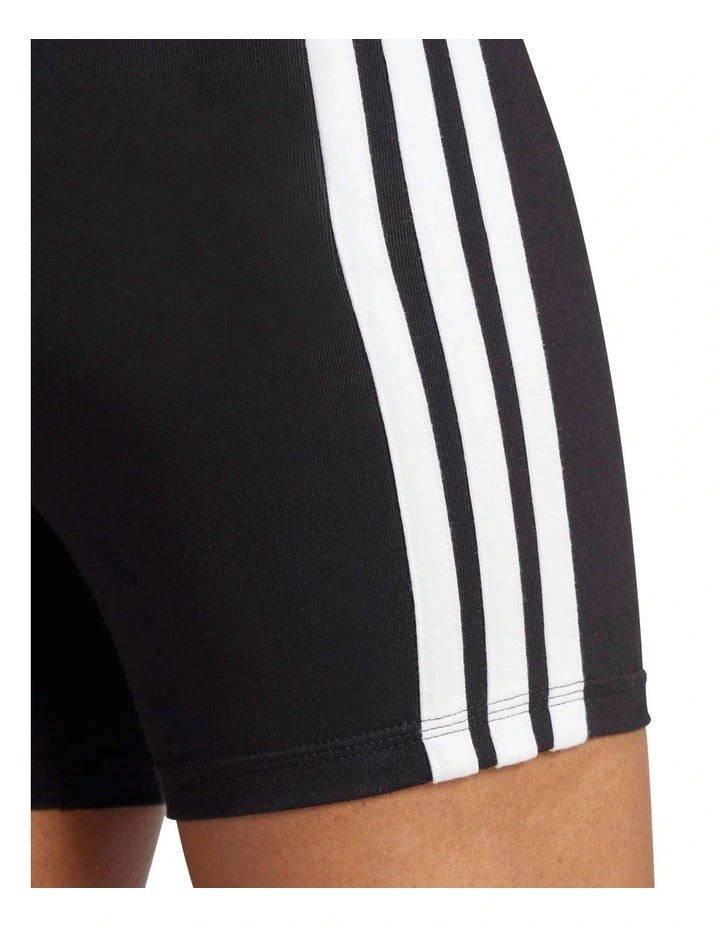 Adidas Essentials 3-Stripes High Waisted Biker Shorts, view 4