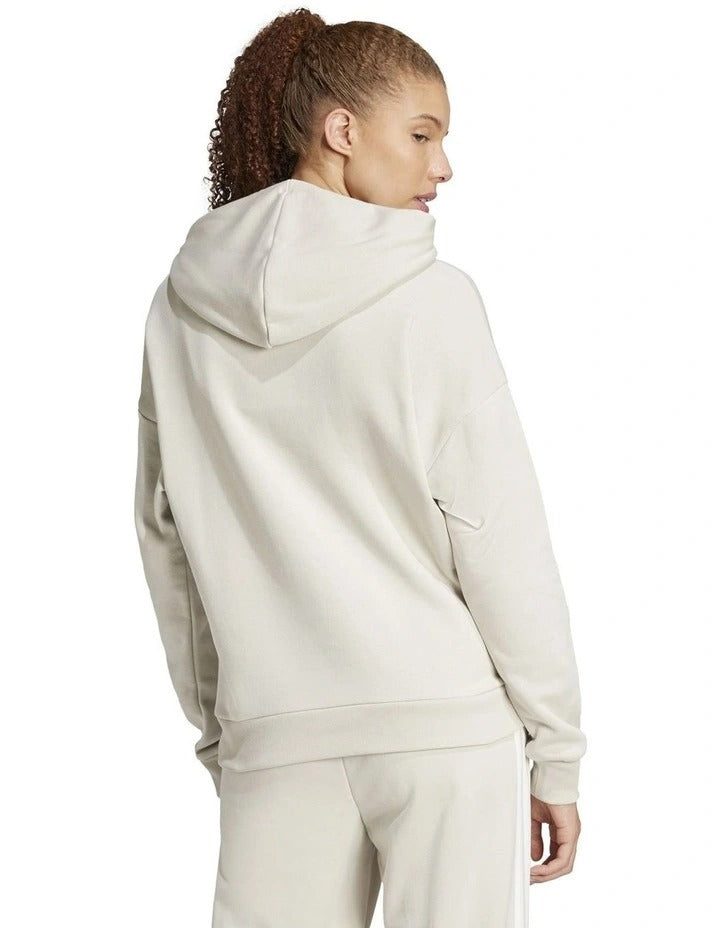Adidas Essentials Small Logo Feel Cozy Hoodie, Wonder Alumina/White, product view 8