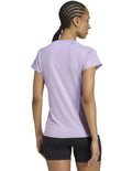 Adidas Aeroready Train Essentials Minimal Branding V-Neck Tee in recycled polyester blend, lightweight performance t-shirt with moisture-wicking technology and minimalist 3 Bar Logo.