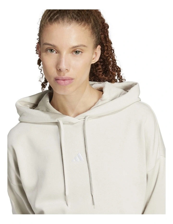 Adidas Essentials Small Logo Feel Cozy Hoodie, Wonder Alumina/White, product view 9