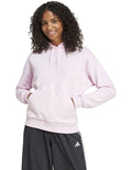 Adidas fleece hoodie with 3-bar chest logo, soft cotton blend, cozy relaxed fit