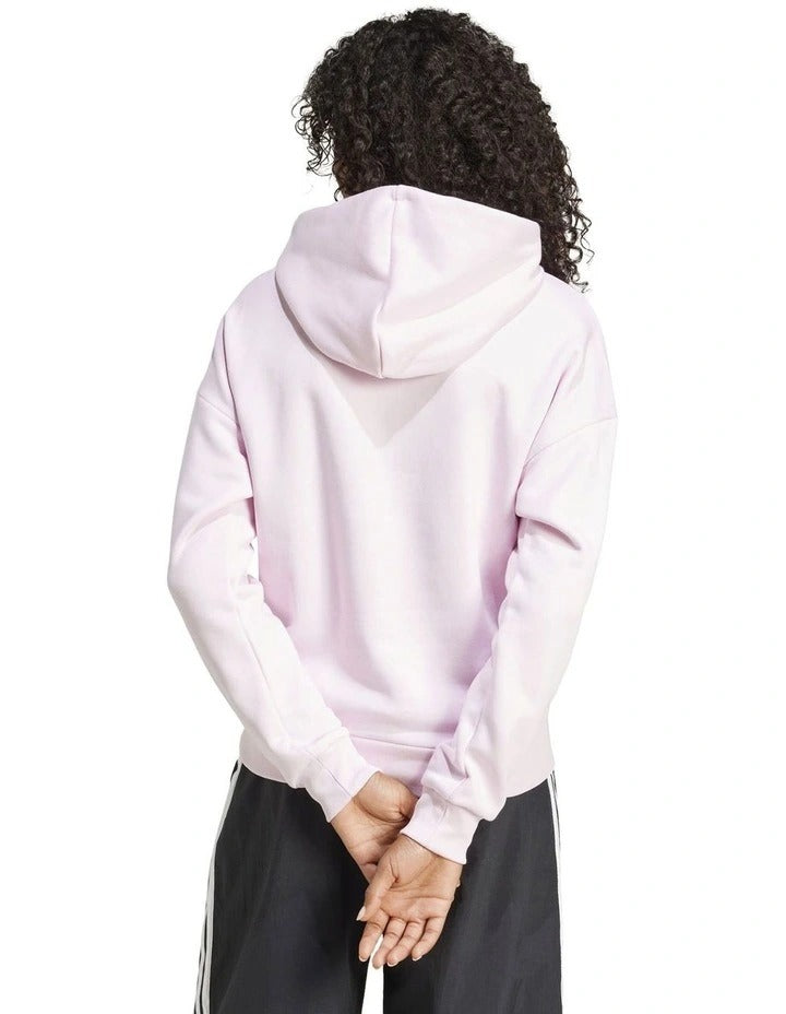 Adidas Essentials Small Logo Feel Cozy Hoodie, Clear Pink/White, product view 32