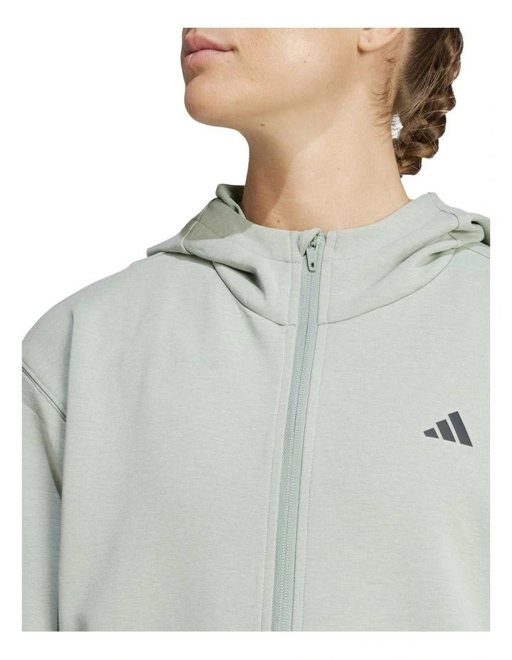 Adidas Training Full-Zip Hooded Sweatshirt, view 4