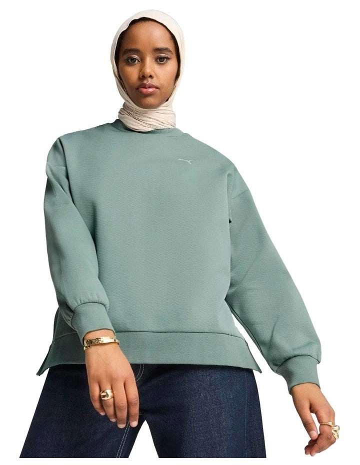 Puma Wardrobe Essentials Oversized Crew, view 3
