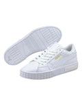 PUMA Cali Star Women's Leather Sneakers Flat Heel Rubber Outsole Stylish TPU Wrap White Shoes