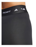Adidas Techfit Short Leggings in black, 73% recycled polyester, 27% elastane, compression fit, AEROREADY moisture-wicking for workouts