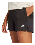 Adidas Essentials Small Logo cozy fleece shorts for men in cotton-polyester blend with 3 Bar Logo and side slits