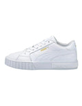 PUMA Cali Star Women's Leather Sneakers Flat Heel Rubber Outsole Stylish TPU Wrap White Shoes