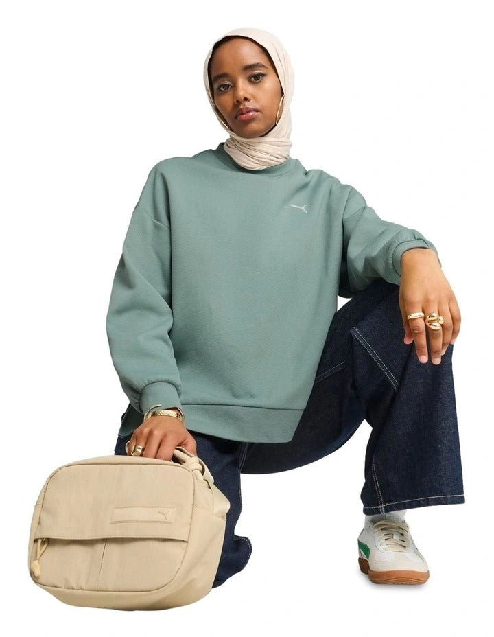 Puma Wardrobe Essentials Oversized Crew, view 4