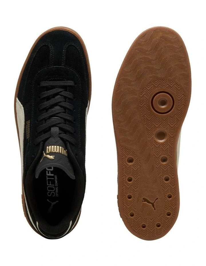 Puma Club II Era Suede women’s sneakers in premium suede with flat heel, SoftFoam cushioning, and terrace-inspired street style design