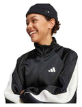 Adidas Stadium Track Top for men in soft knit with satin piping, zip pockets, and 3 Bar Logo – 67% recycled polyester, 33% cotton
