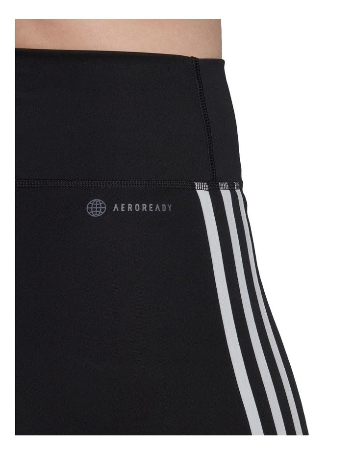 Adidas Train Essentials 3 Stripe Logo Short Tights, view 4