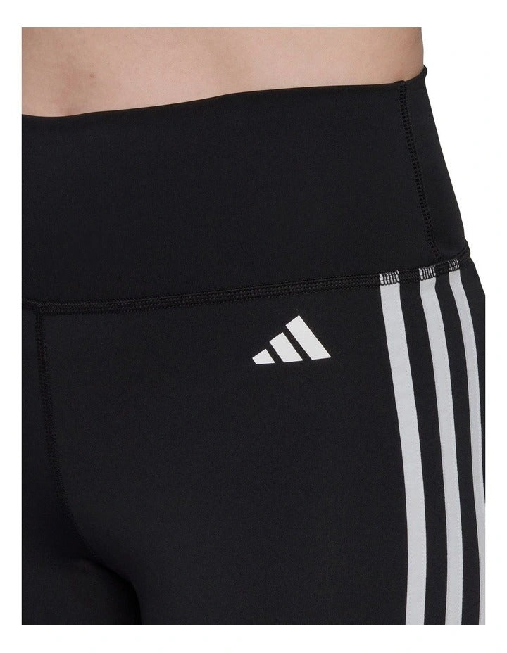 Adidas Train Essentials 3 Stripe Logo Short Tights, view 5