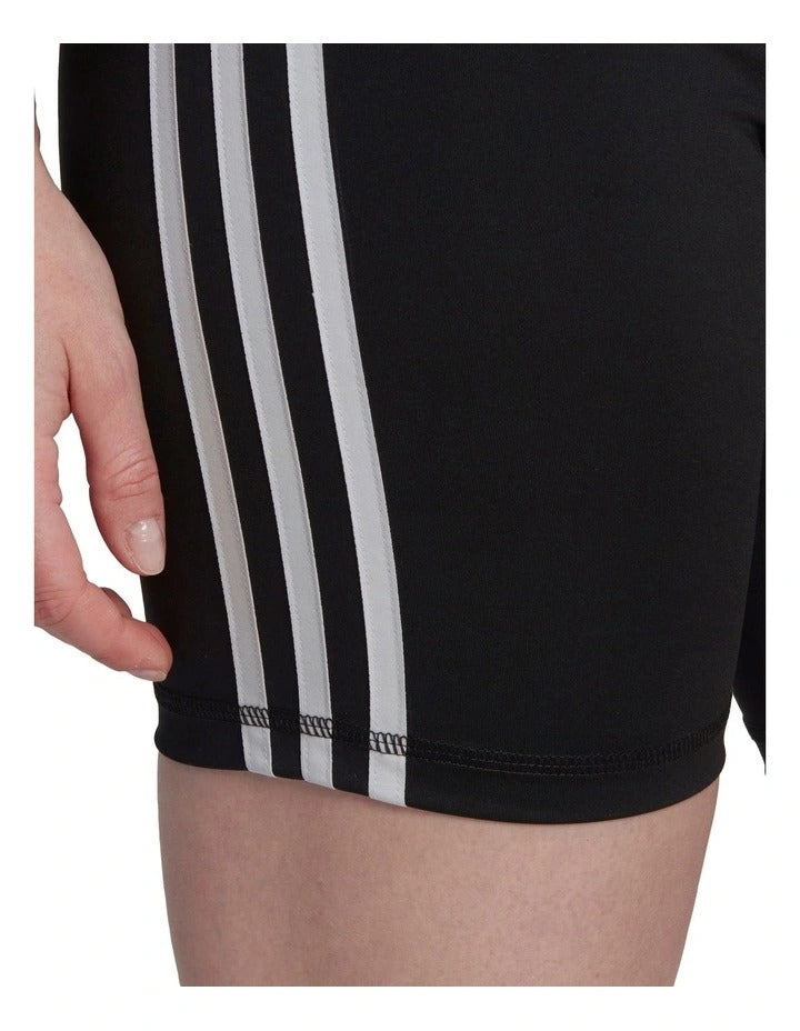 Adidas Train Essentials 3 Stripe Logo Short Tights, view 6