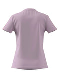 Adidas Essentials Slim 3-Stripes T-Shirt for women in 100% cotton with classic sporty design and contrasting sleeve stripes