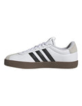 Adidas VL Court 3.0 women’s shoes with coated leather upper and low heel, stylish skater-inspired trainers in white with vulcanised outsole