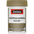 Swisse Ashwagandha Calm+ — vegan stress relief supplement with magnesium and herbs.