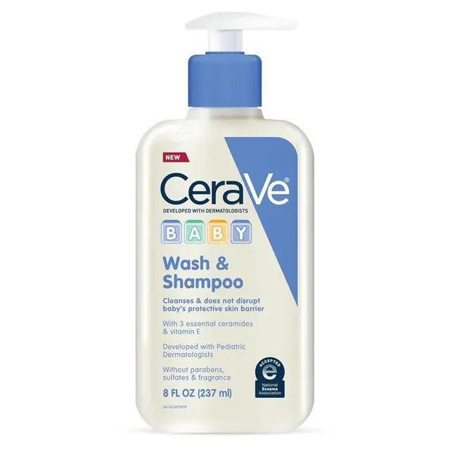 CeraVe Baby Wash & Shampoo 237ml gentle tear-free cleanser for babies