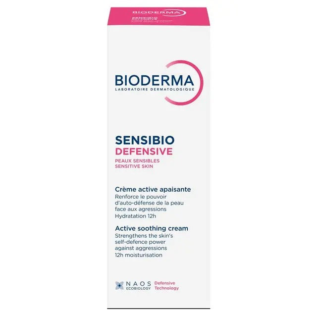 Bioderma Sensibio Defensive Light Moisturiser 40ml — soothes sensitive skin & strengthens defense barrier.