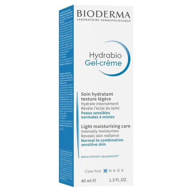 Bioderma Hydrabio Gel-Crème — light hydrating moisturiser for normal to combination, dehydrated skin.