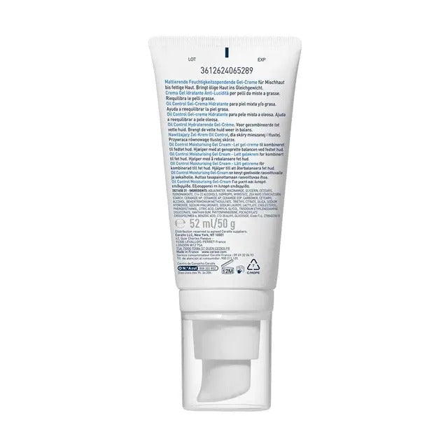 CeraVe Oil Control Gel Cream 52ml for oily skin with matte finish