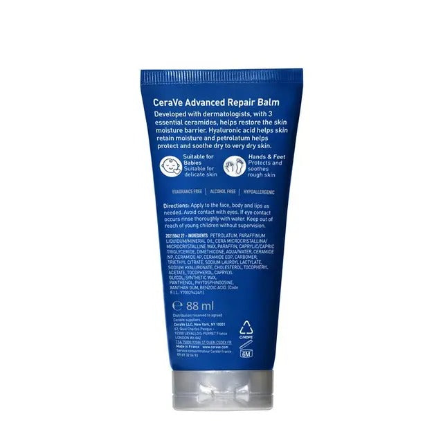 CeraVe Repair Balm 88ml hydrates, soothes & protects dry, rough skin