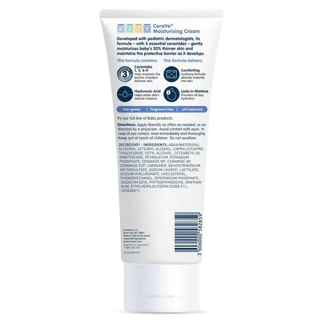 CeraVe Baby Moisturising Cream 226g gentle, fragrance-free baby cream with ceramides