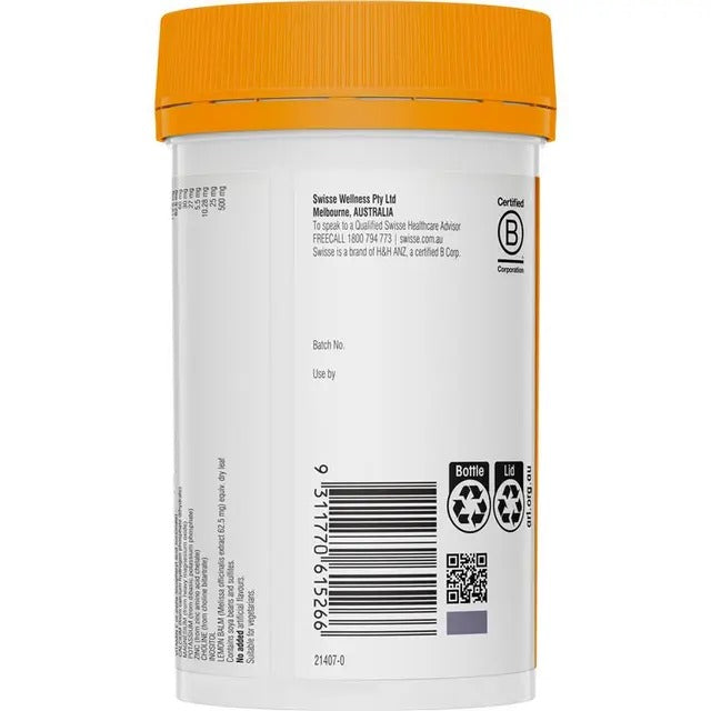 Swisse Mega B+ tablets – energy support and fatigue relief