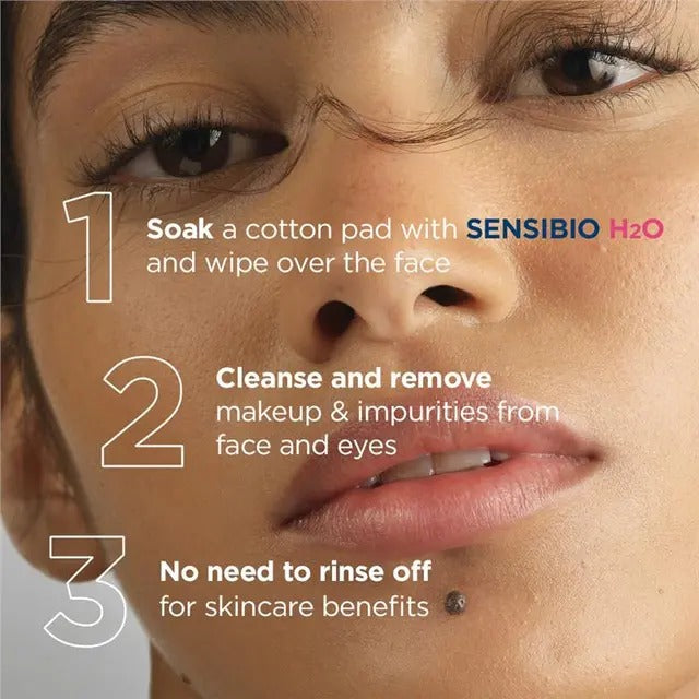 Bioderma Sensibio H2O Micellar Water 250ml – gentle cleanser for sensitive skin, removes makeup and impurities.