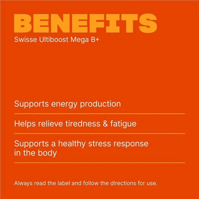 Swisse Mega B+ tablets – energy support and fatigue relief