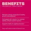 Little Swisse Iron + Vit C Gummies for kids – supports growth, energy & immunity.