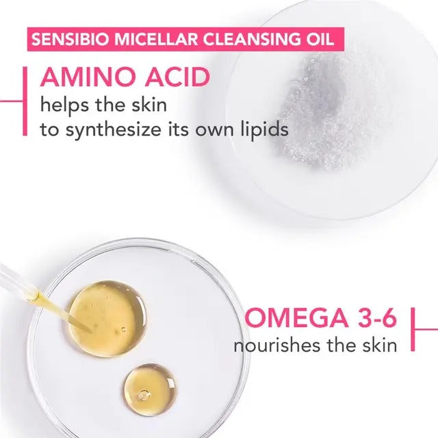 Bioderma Sensibio Micellar Power Double Cleanse Gift Set XMAS 2024 for sensitive skin — includes micellar water and cleansing oil.