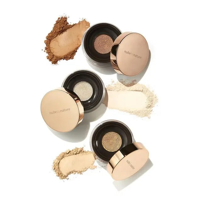 Nude by Nature N6 Olive mineral foundation with SPF15.
