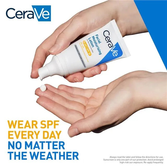 CeraVe SPF 50 face moisturiser with ceramides and hyaluronic acid