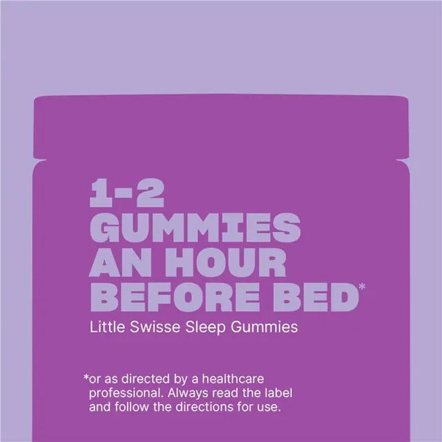 Little Swisse Sleep Gummies for kids with chamomile to support restful sleep.