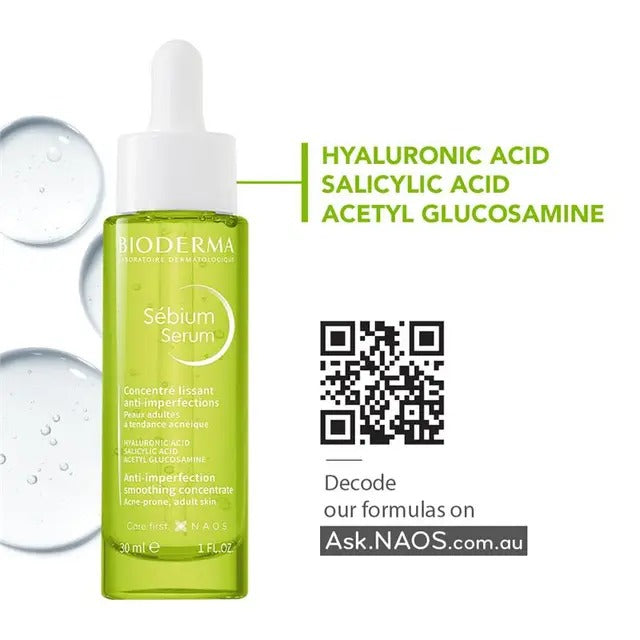 Bioderma Sébium Serum for acne-prone skin – reduces pimples, smooths fine lines, fades marks.