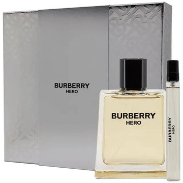 Woody spicy Burberry Hero Eau de Parfum gift set for him