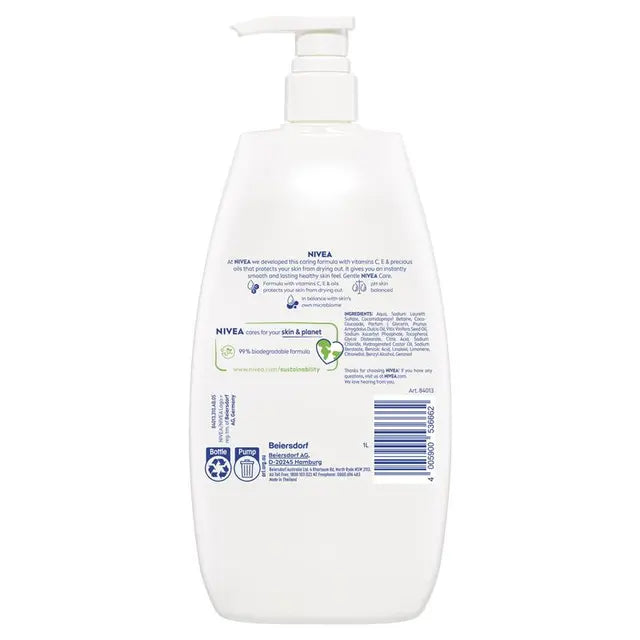 NIVEA Rich Moisture Soft Shower Gel Body Wash 1L, product image 2