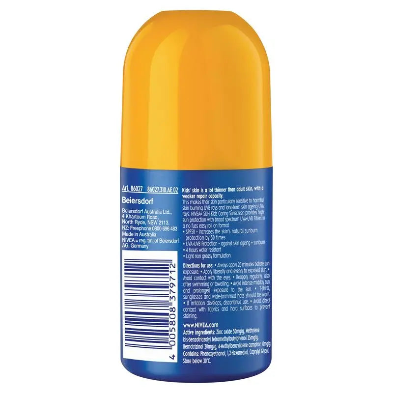 NIVEA Sun Kids Protect & Play SPF50 Sunscreen Roll On 65ml, product image 2