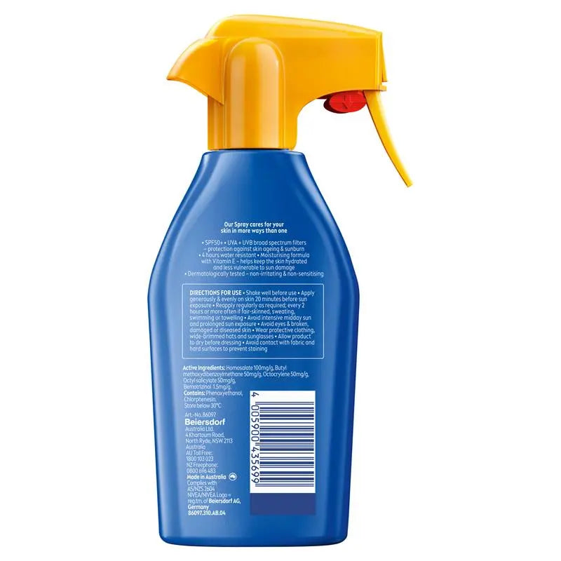 NIVEA Sun Protect & Moisture SPF50+ Sunscreen Trigger 300ml, product image 2