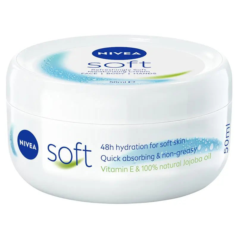 NIVEA Soft Moisturiser Cream Face Body Hands 50ml, product image 2
