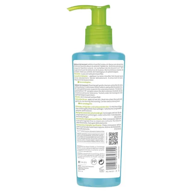 Bioderma Sebium Gel Moussant Gel Cleanser For Oily Skin 200ml, product image 2
