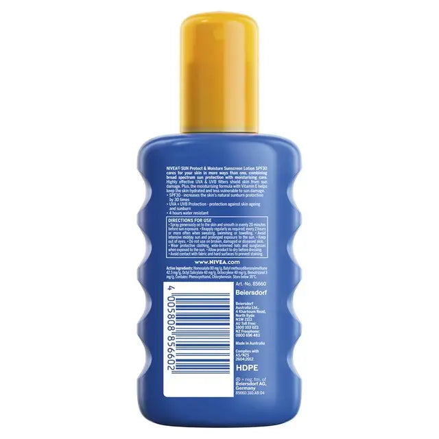 NIVEA Sun Protect & Moisture SPF30 Sunscreen Spray 200mL, product image 2