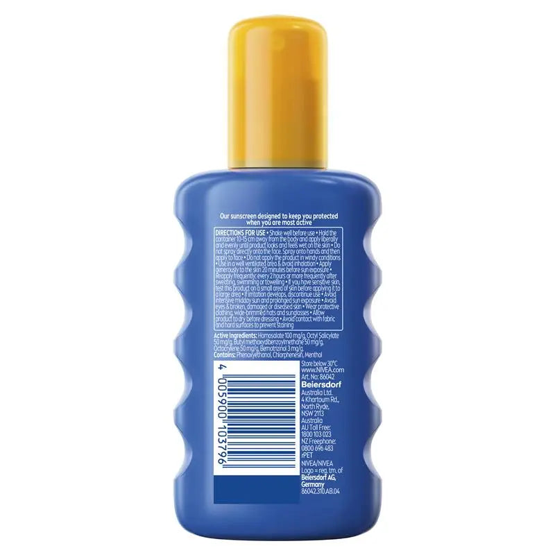 NIVEA Sun Ultra Sport Cooling SPF50+ Sunscreen Spray 200ml, product image 2