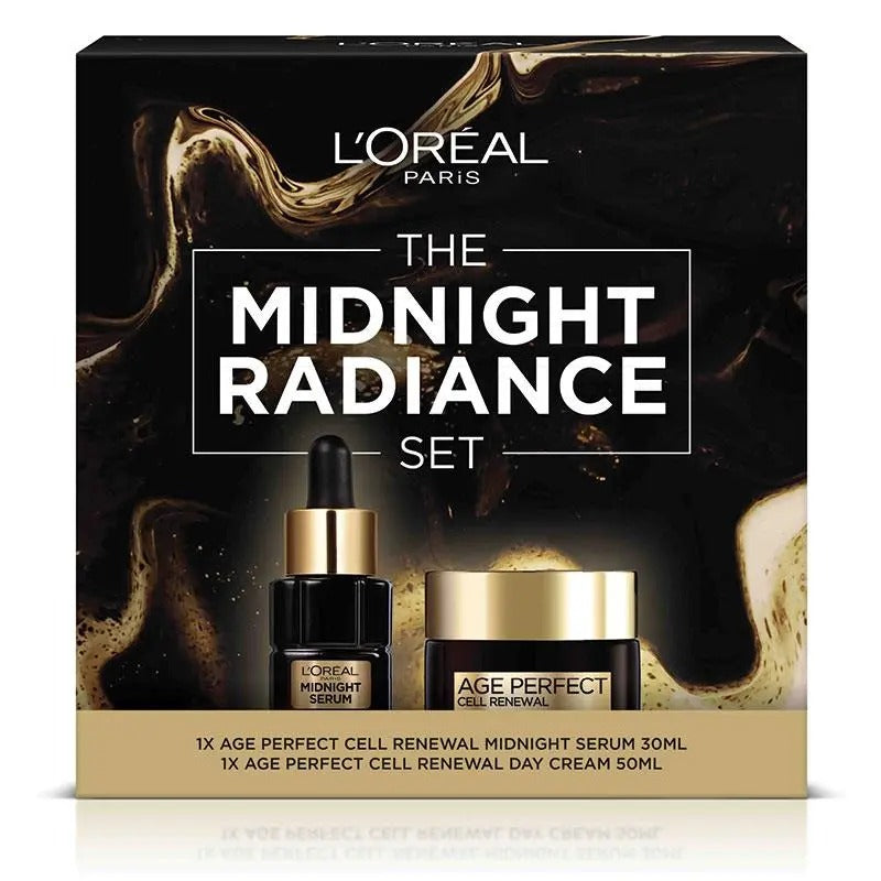 L'Oreal Paris Cell Renewal Midnight Serum & Day Cream Set for radiant skin