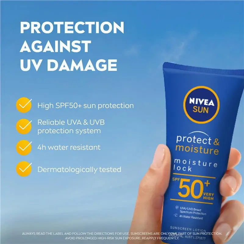 NIVEA Sun Protect & Moisture SPF50+ Sunscreen Lotion 100ml, product image 3