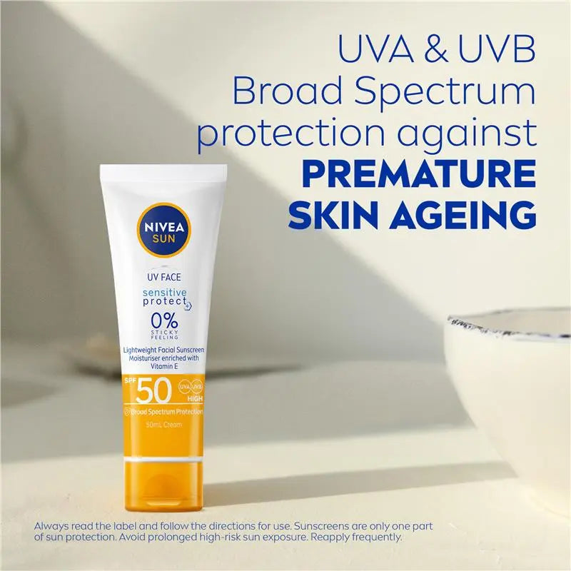 NIVEA Sun SPF 50 UV Face Sensitive 50ml, product image 4